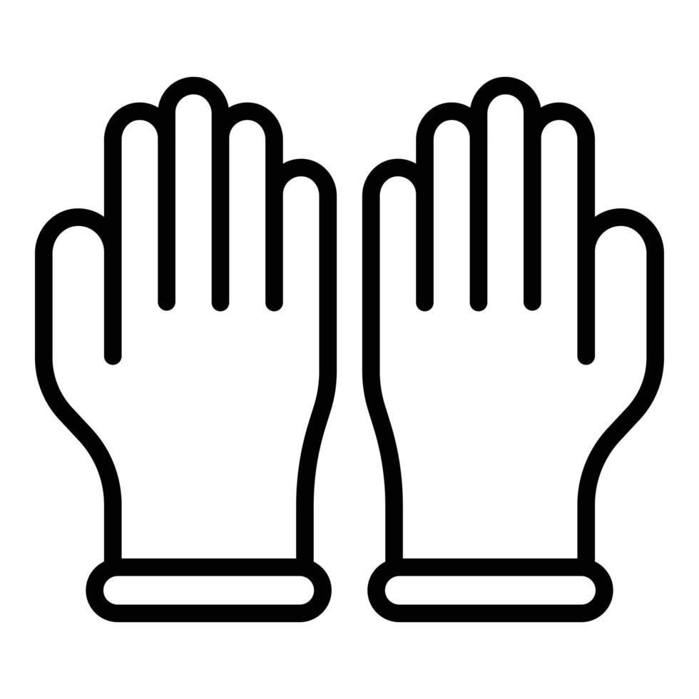 Safety medical gloves icon, outline style vector