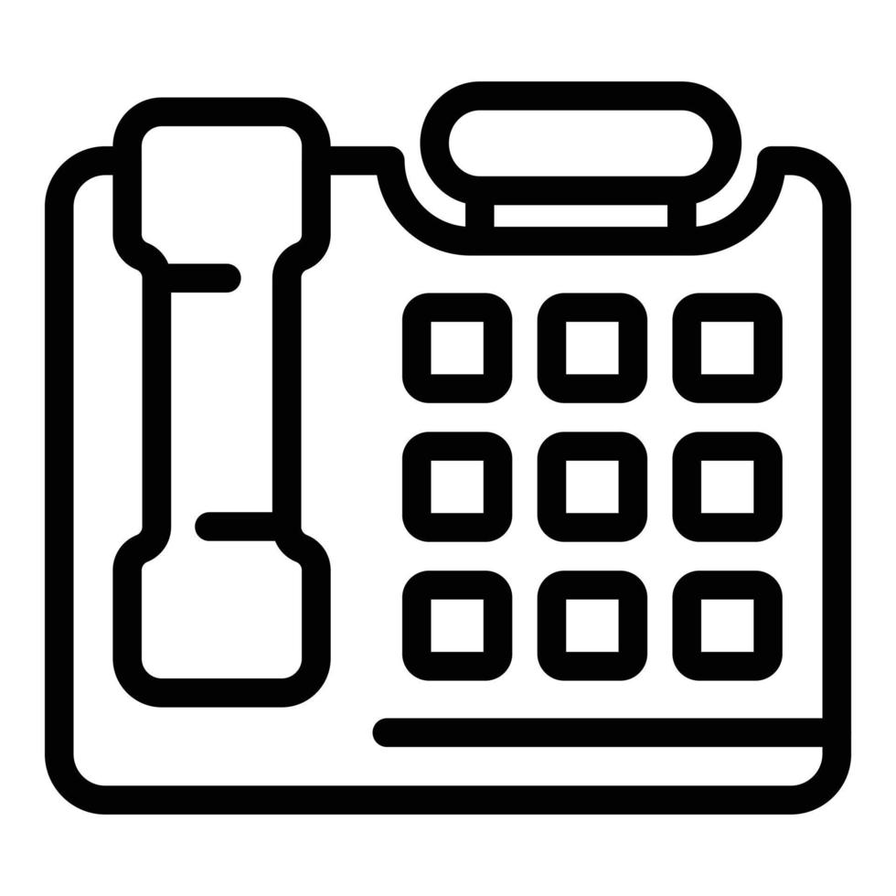 Phone reception icon, outline style vector