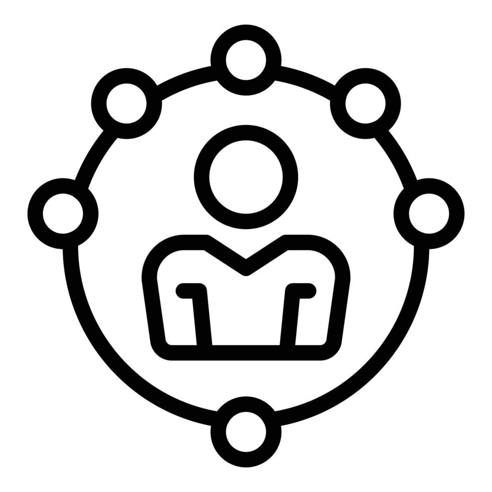 Event manager icon, outline style vector