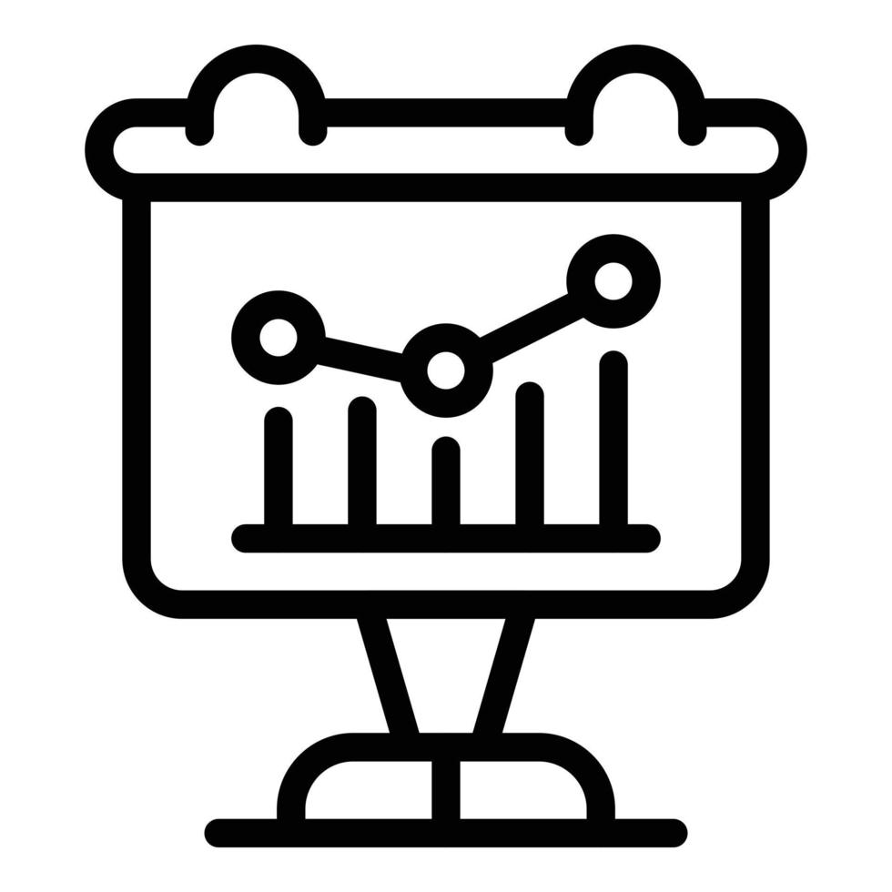 Chart event results icon, outline style vector