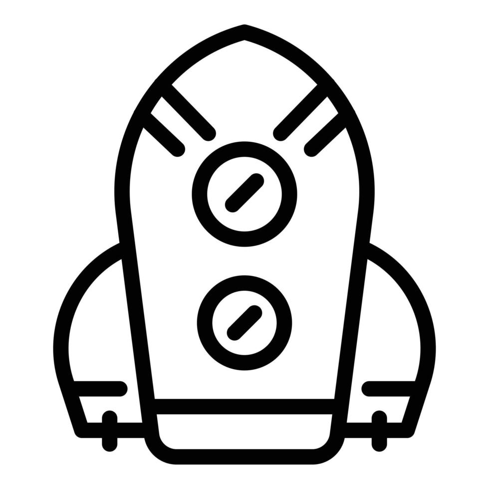 Event rocket icon, outline style vector