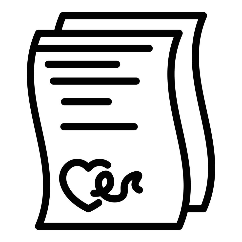 Charity papers icon, outline style vector