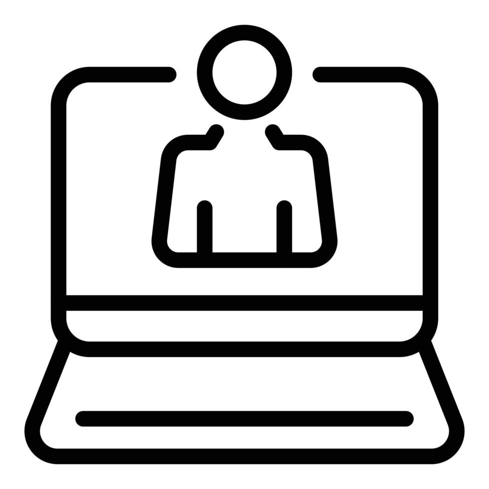 People recruitment icon, outline style vector