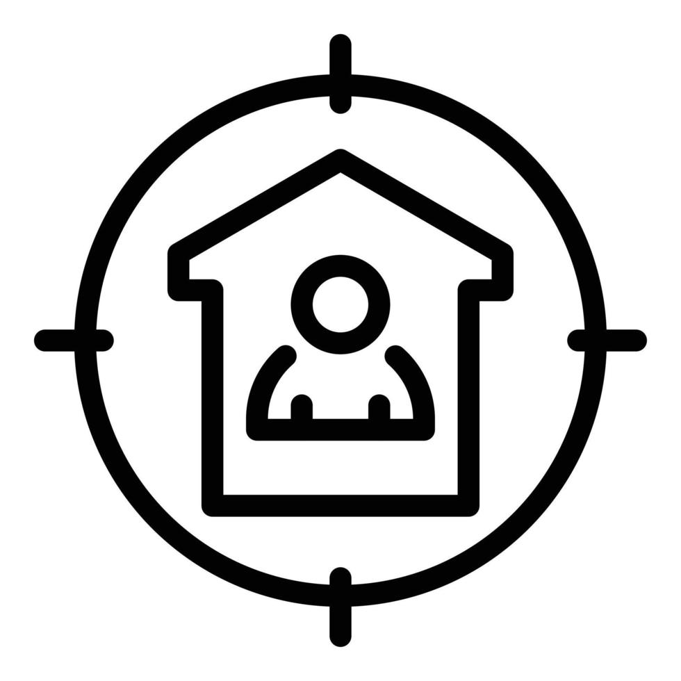 Head hunting icon, outline style vector