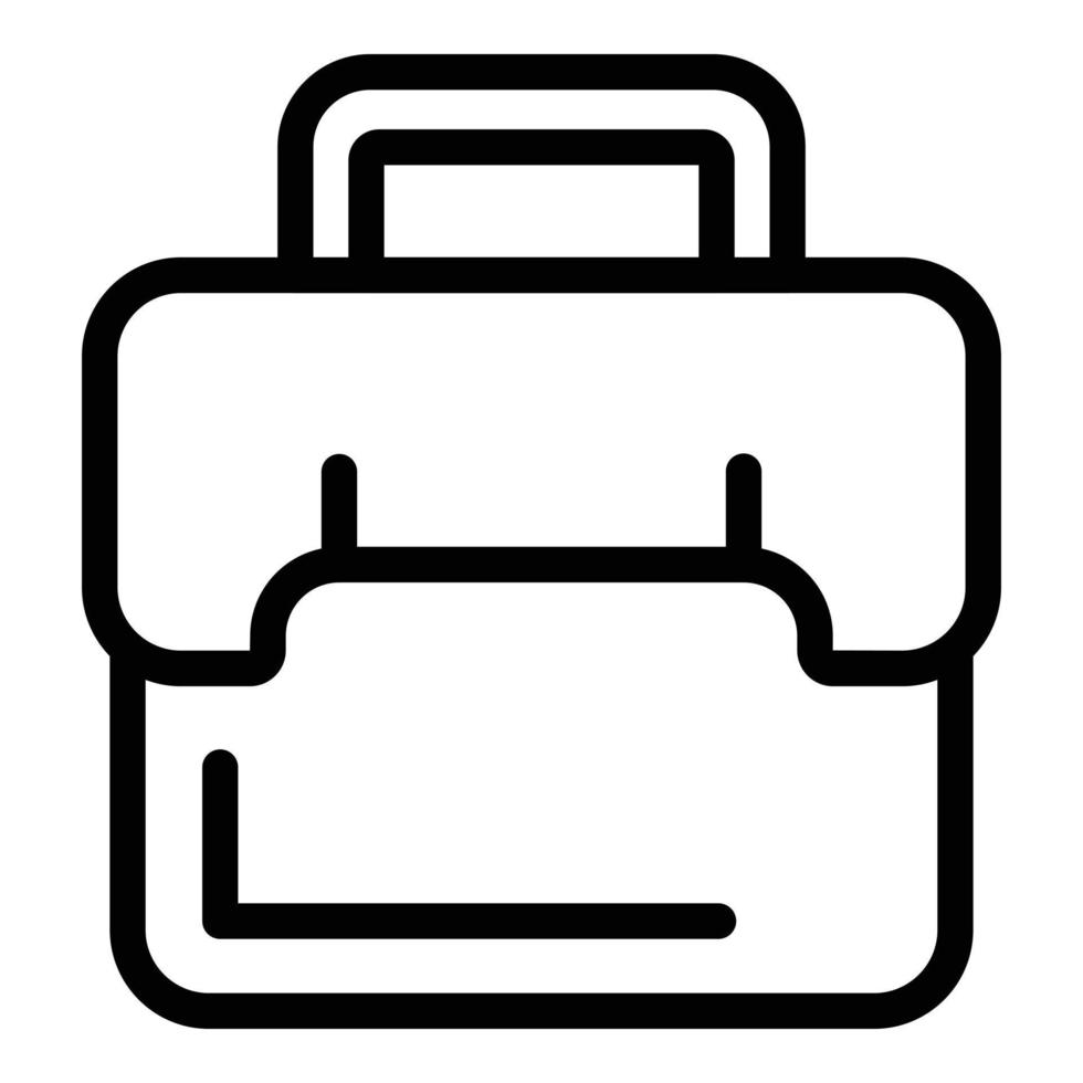Business bag icon, outline style vector