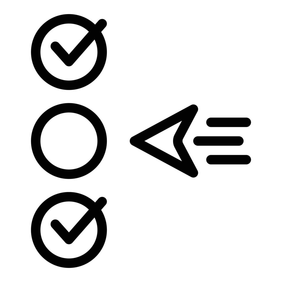 Job level icon, outline style vector