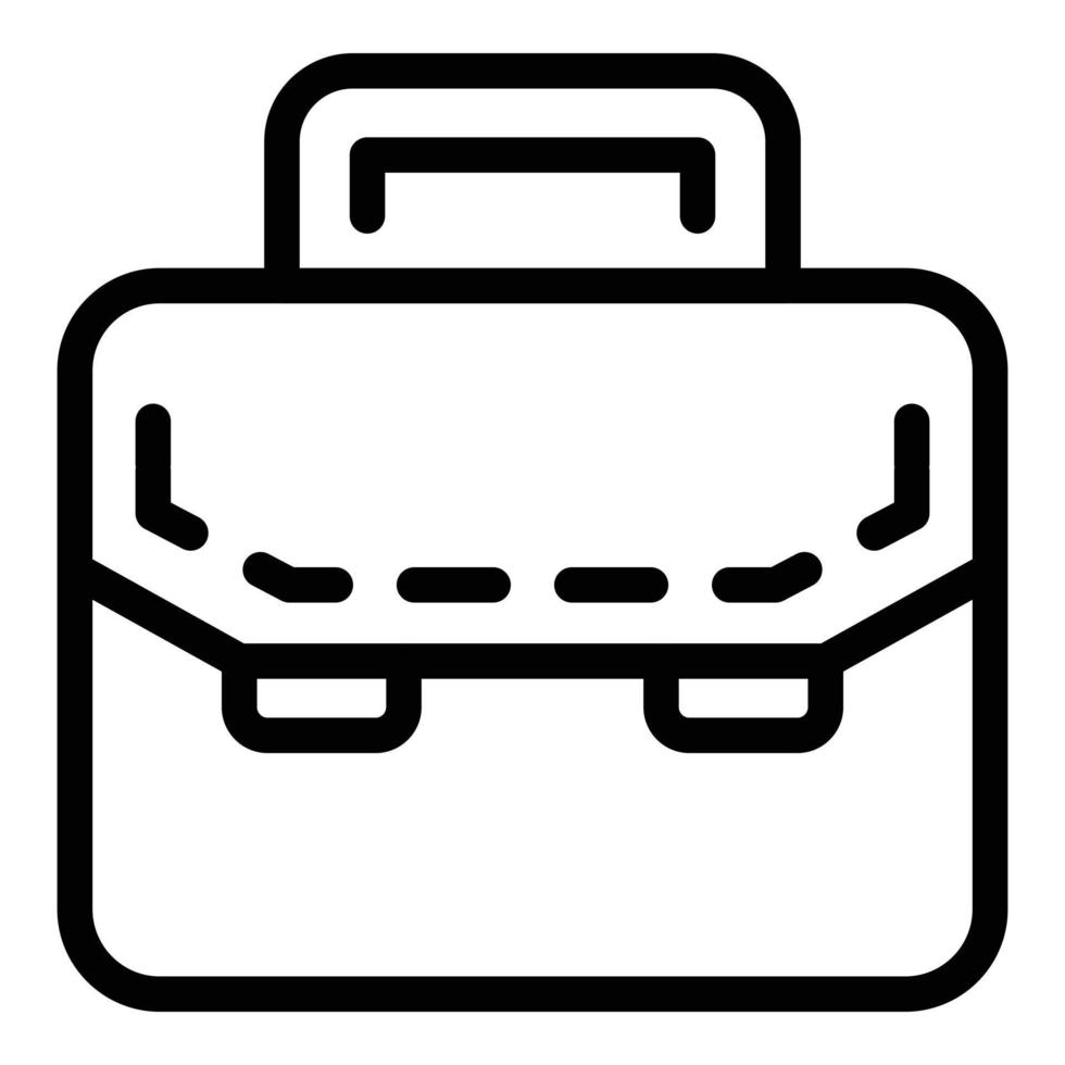 Lawyer briefcase icon, outline style vector