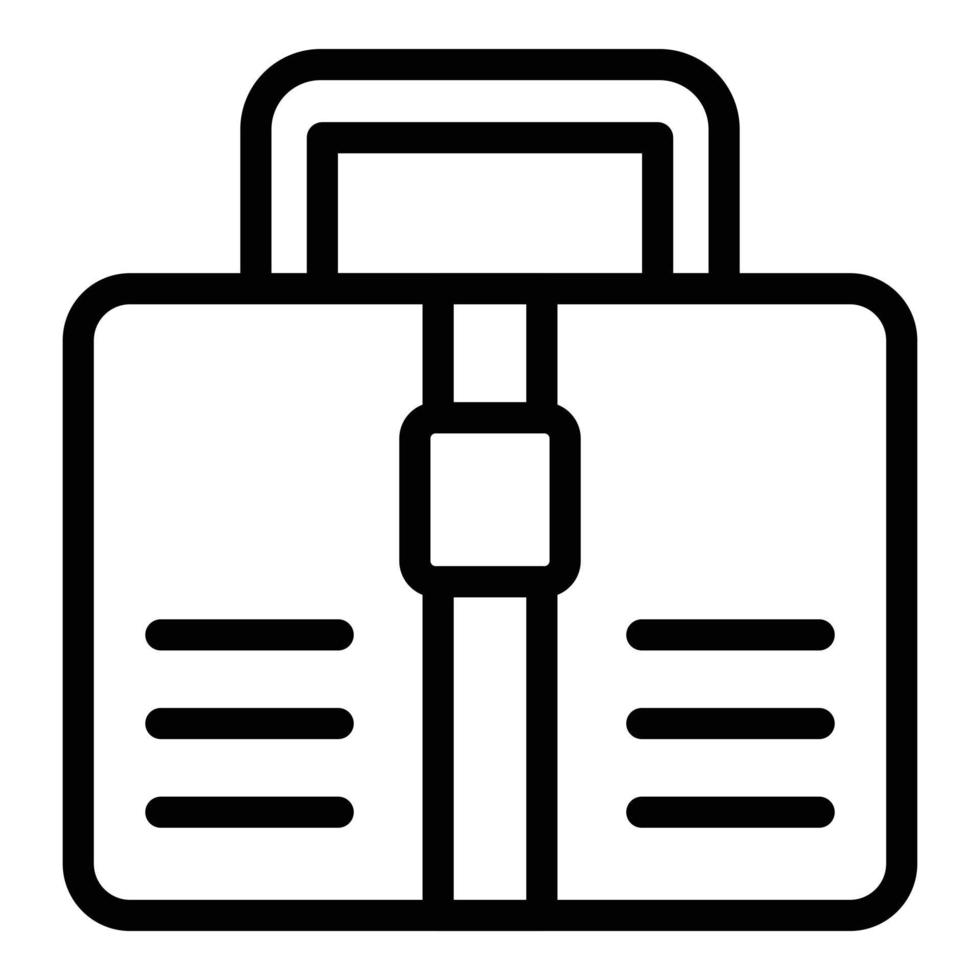 Career briefcase icon, outline style vector