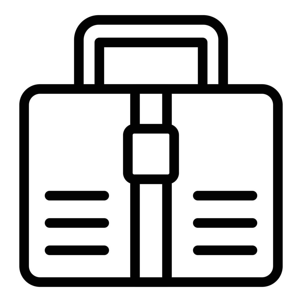 Career briefcase icon, outline style vector