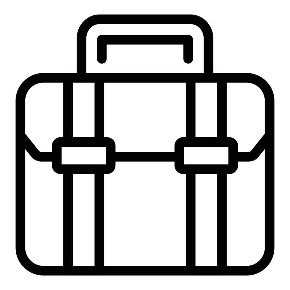 Work briefcase icon, outline style vector