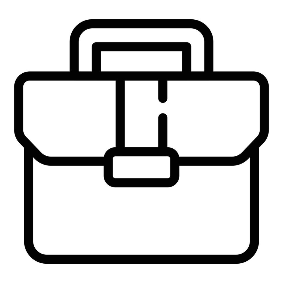 Handle briefcase icon, outline style vector