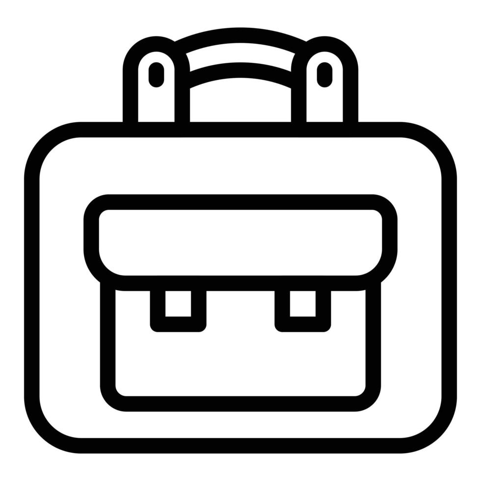Briefcase icon, outline style vector