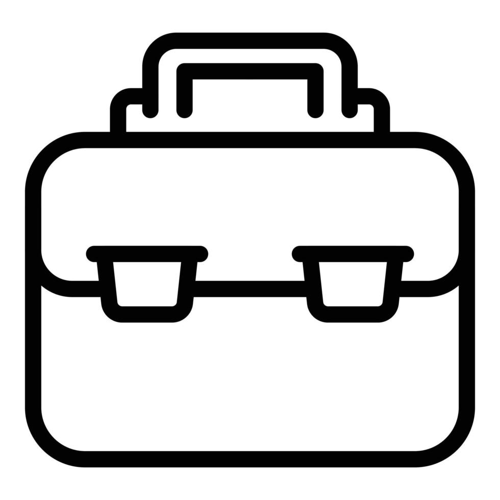 Baggage suitcase icon, outline style vector