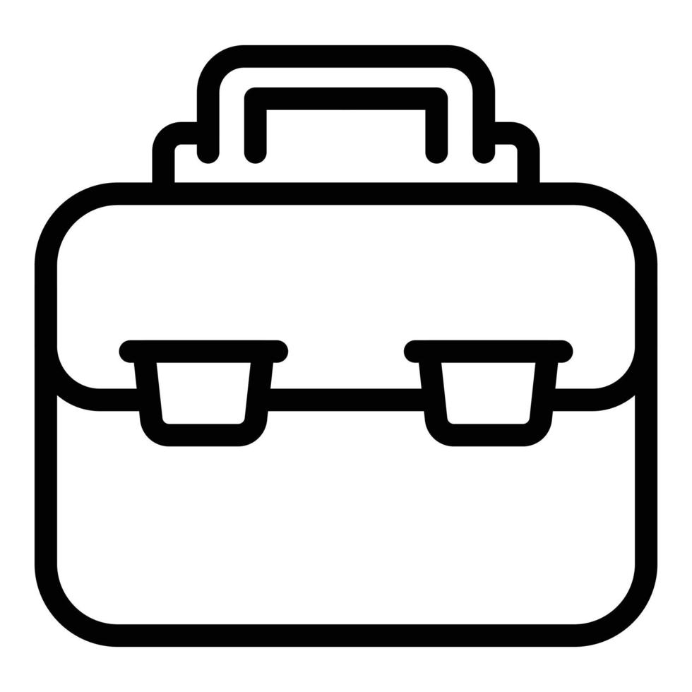 Baggage suitcase icon, outline style vector