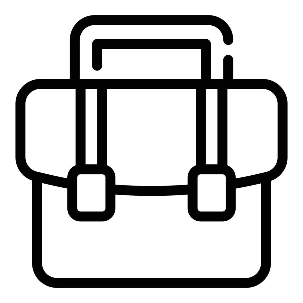 Portfolio briefcase icon, outline style vector