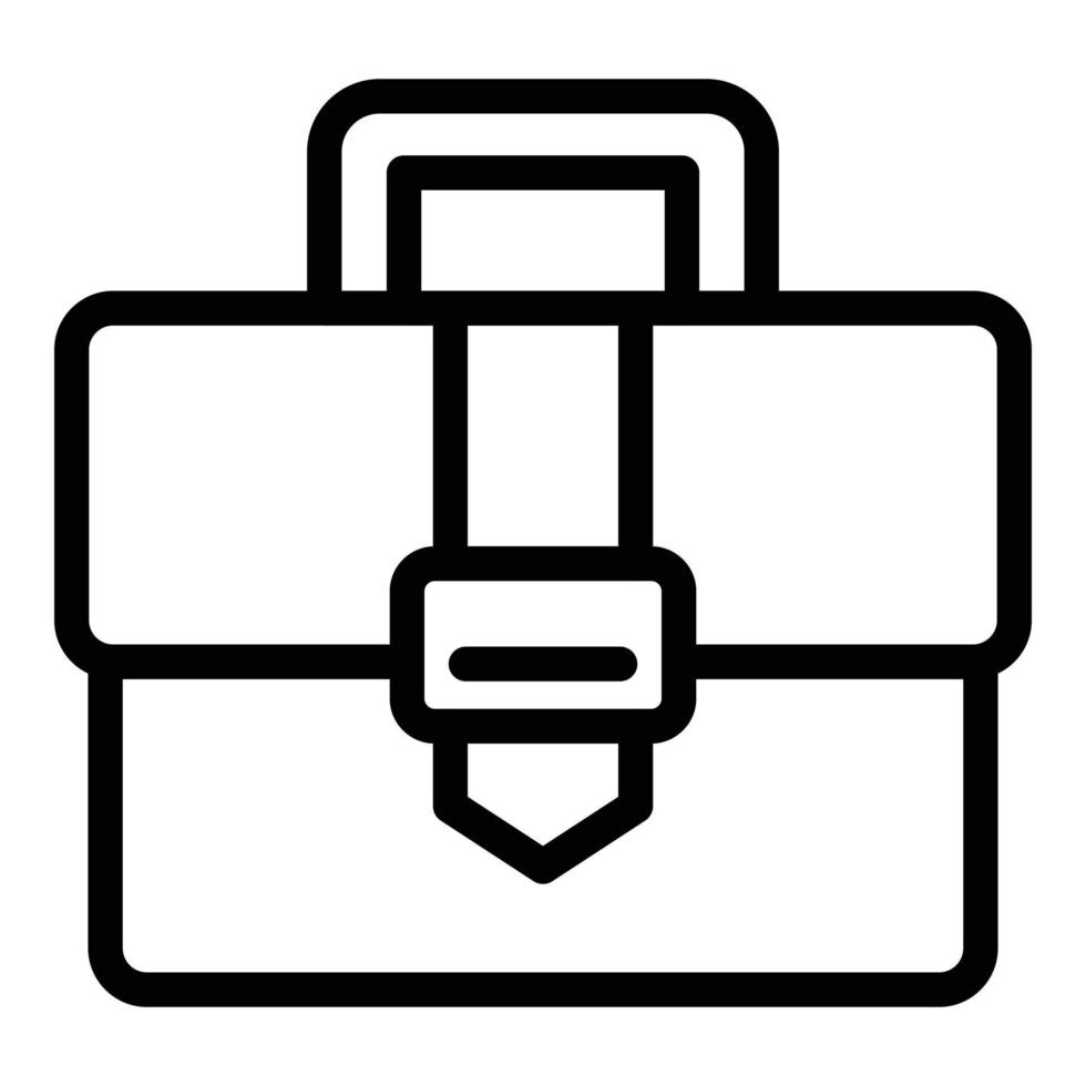 Project briefcase icon, outline style vector