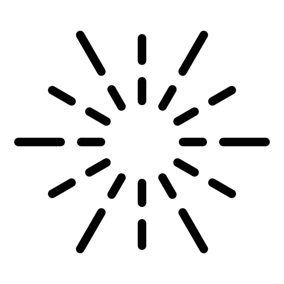 Firework icon, outline style vector