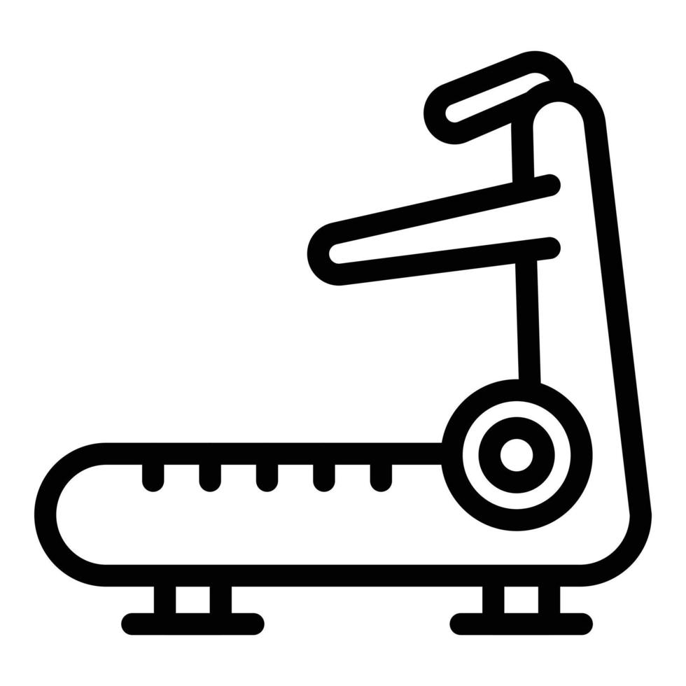 Treadmill icon, outline style vector