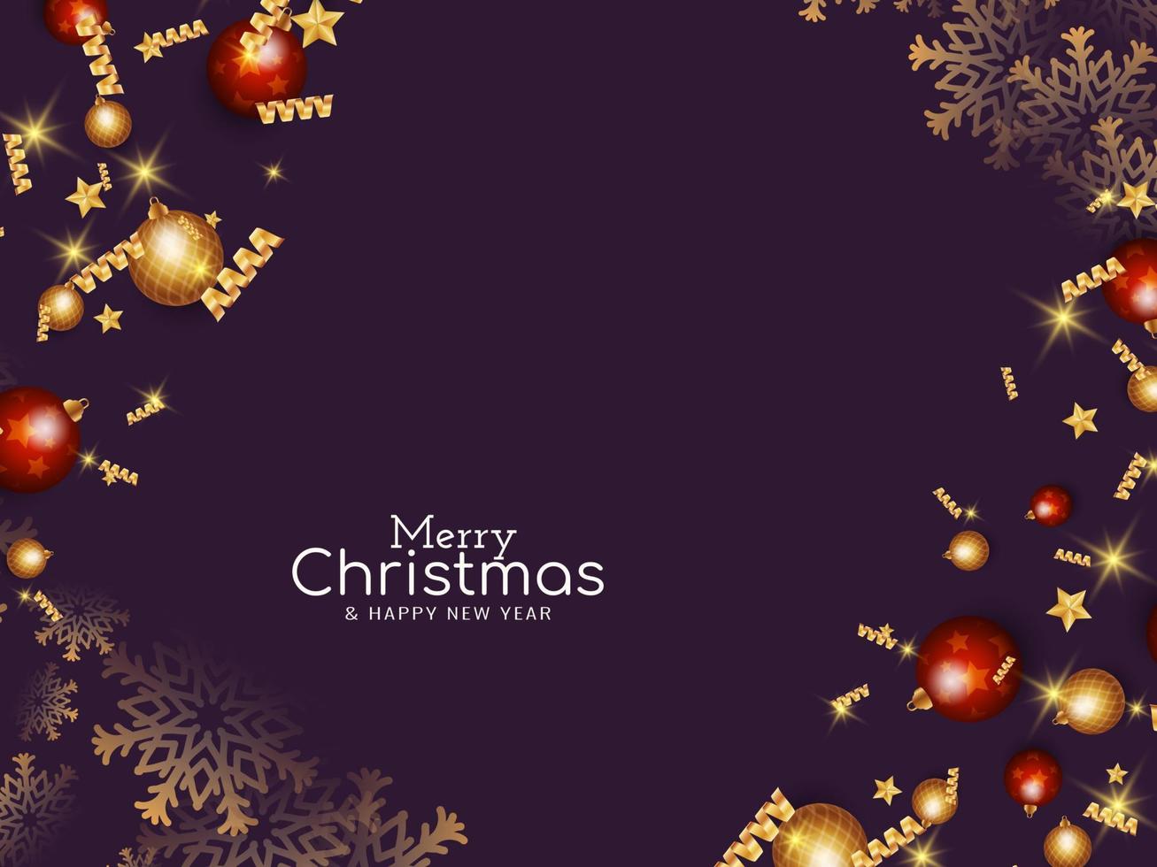 Beautiful Merry Christmas festival elegant background design vector