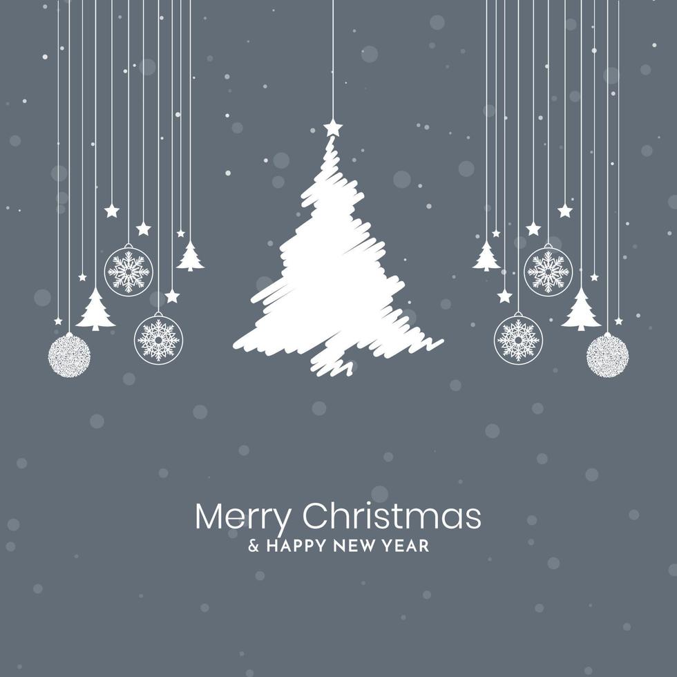 Merry Christmas festival soft color minimal background design vector