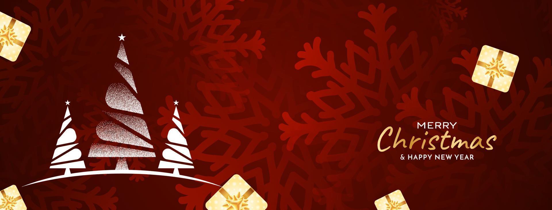 Beautiful Merry Christmas festival stylish banner design vector