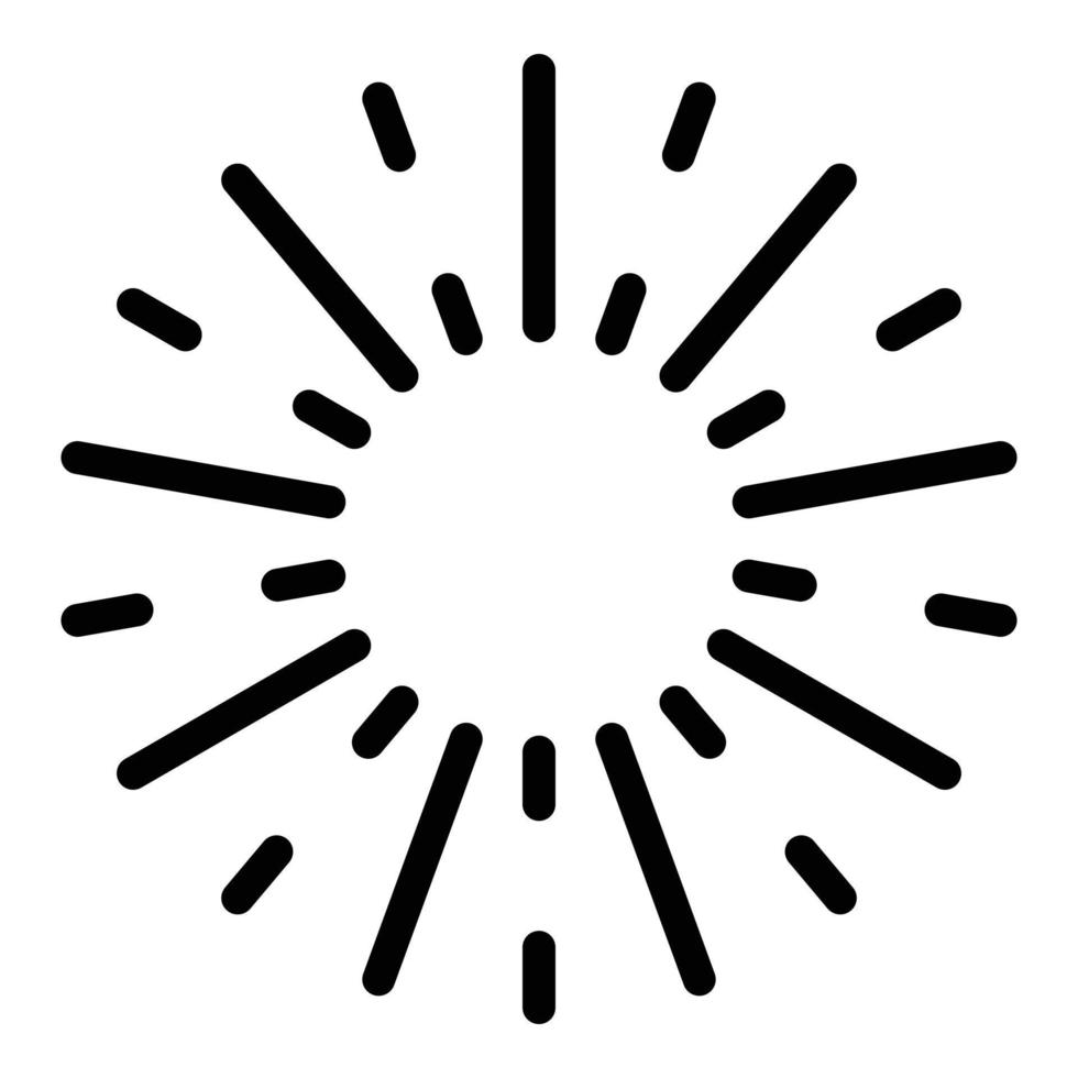 Circle firework icon, outline style vector