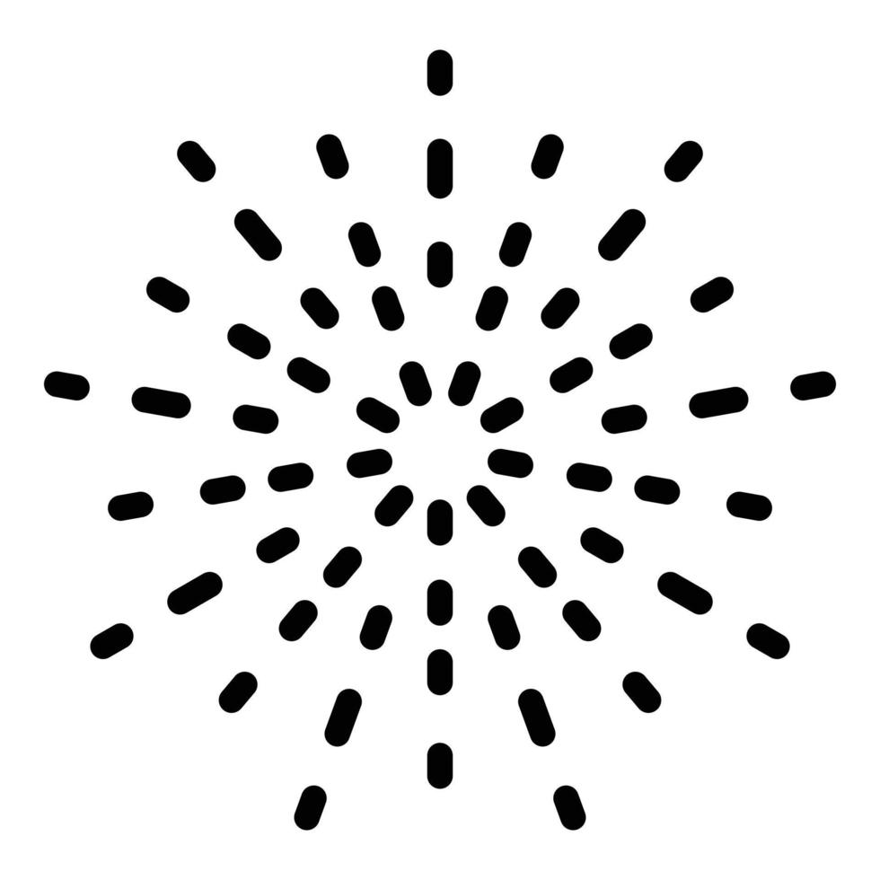 Sunny shiny firework icon, outline style vector