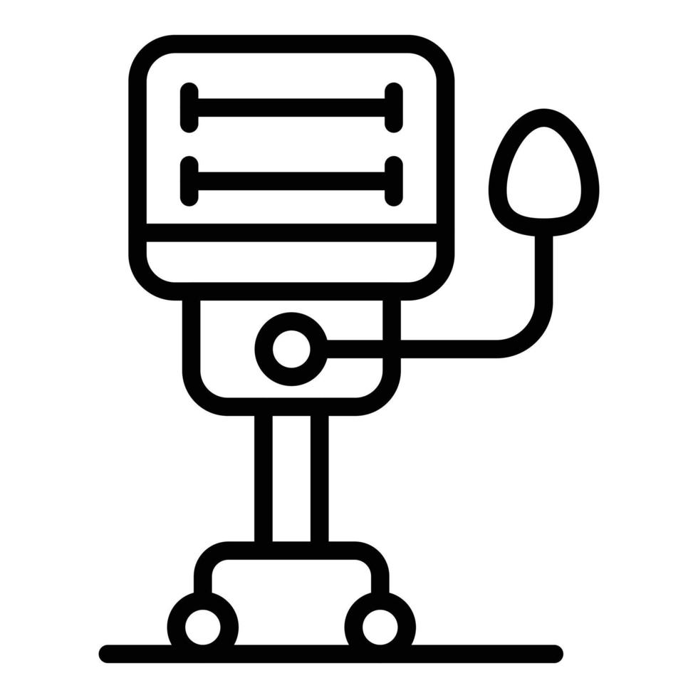 Equipment ventilator medical machine icon, outline style vector