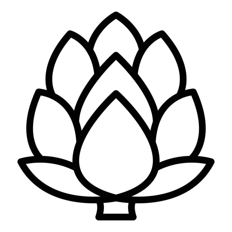 Cook artichoke icon, outline style vector