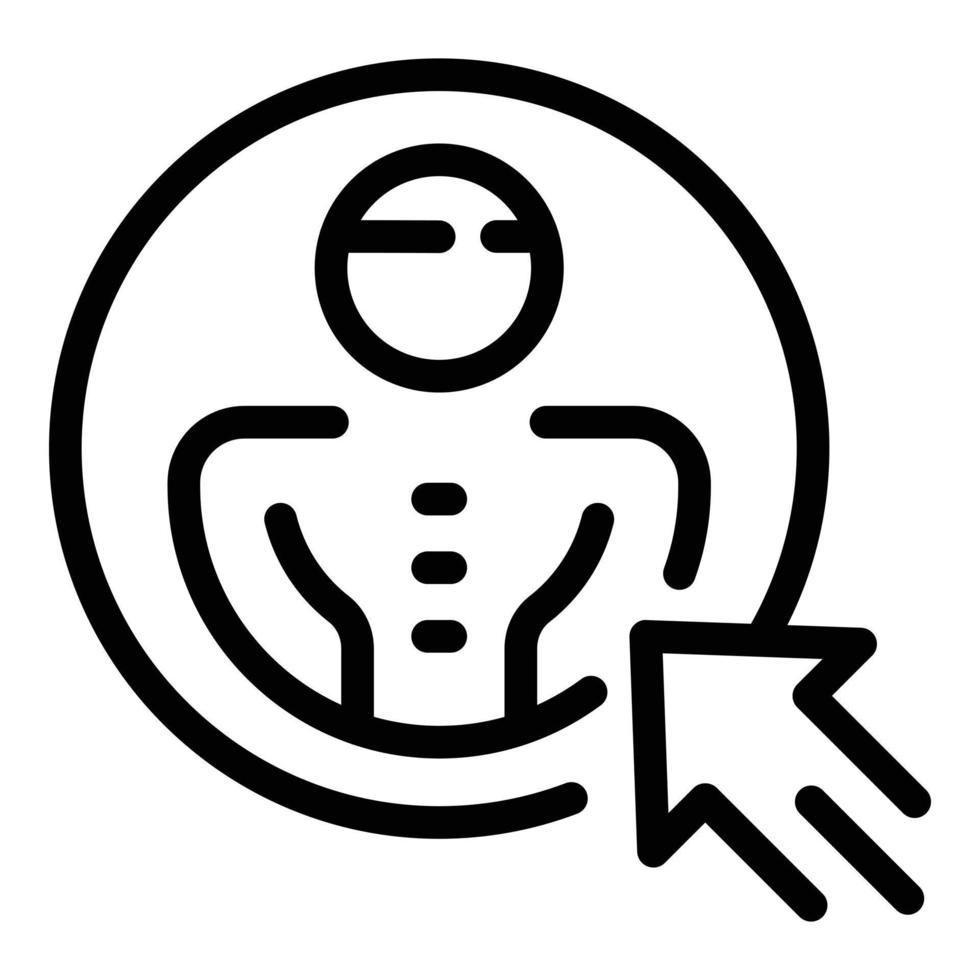 Candidate profile icon, outline style vector