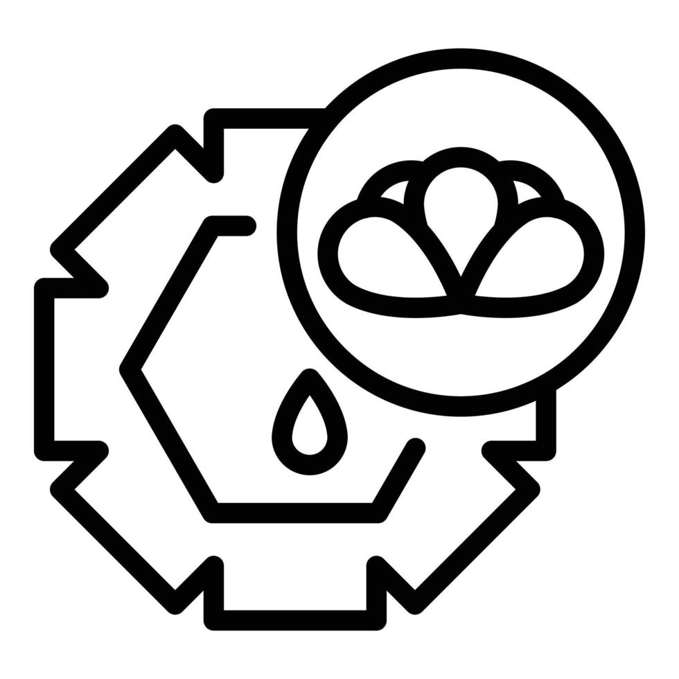 icono de aceite esencial de canola, estilo de esquema vector