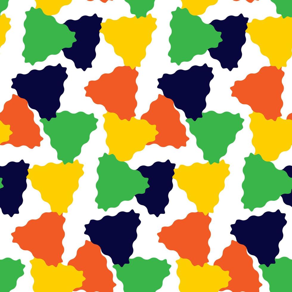 Geometric wavy triangle shape seamless pattern on white background. Abstract line fabric seamless patterns vector illustration modern retro vintage design for textile, wallpaper, clothing, backdrop.