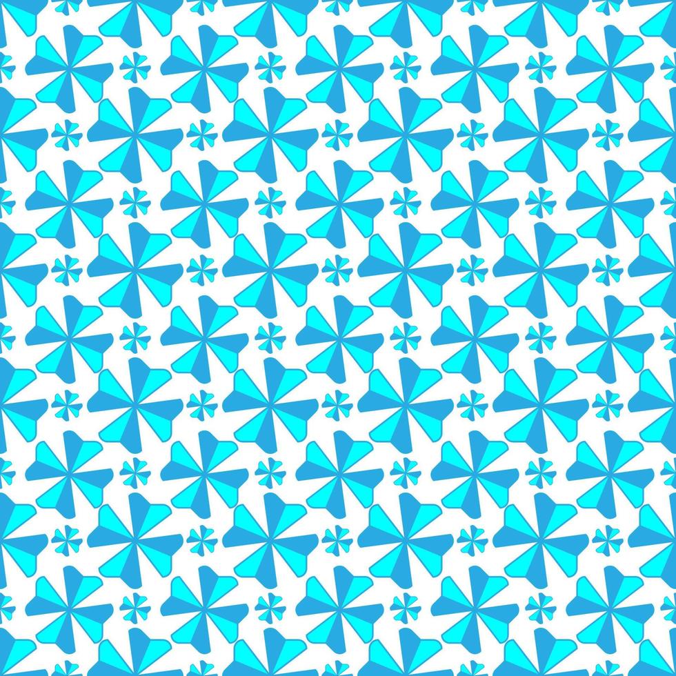 Patrón transparente de flor azul brillante sobre fondo blanco. patrones sin fisuras de tela de línea de flora geométrica. diseño para textiles, papel pintado, ropa, telón de fondo. estilo retro moderno del arte de la ilustración del vector. vector