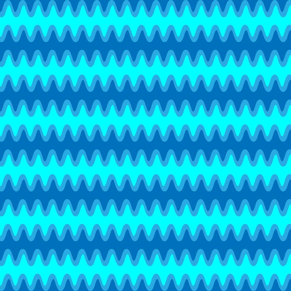 Zigzag wave seamless pattern on glowing blue background. Geometric waves line fabric seamless patterns. Design for textile, wallpaper, clothing, backdrop. Vector illustration retro vintage style.