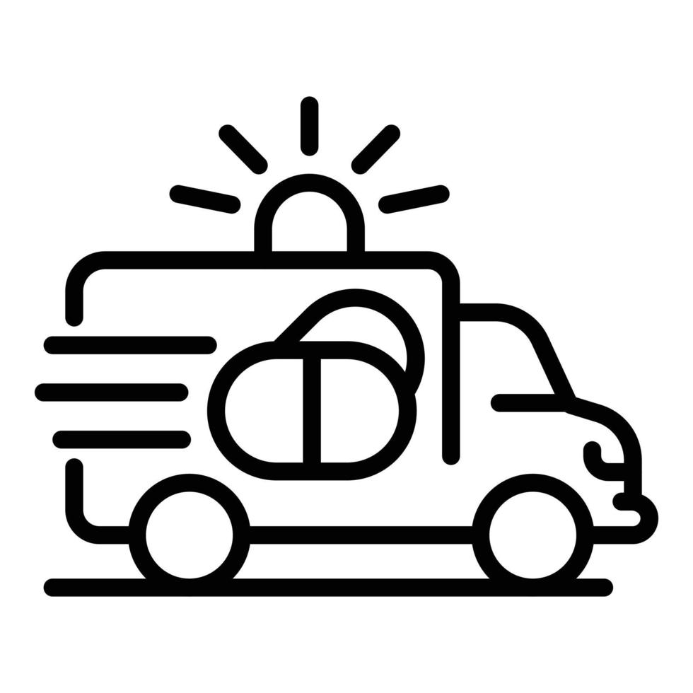 Drugs delivery icon, outline style vector