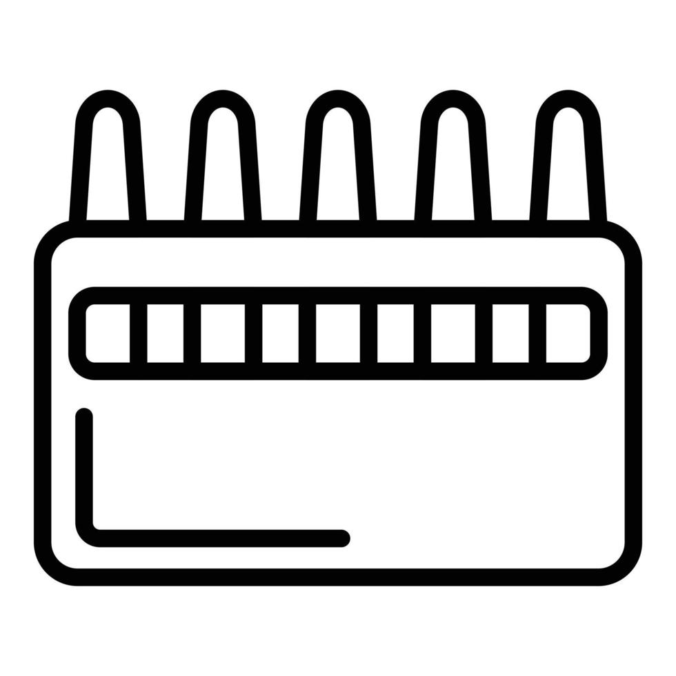 Ampoules pack icon, outline style vector