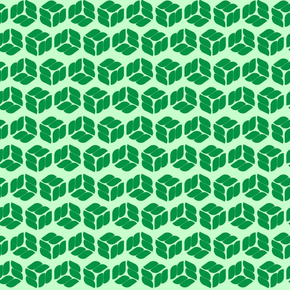 Abstract geometric line seamless pattern graphic leaves plant cartoon background. Modern green design for textile, wallpaper, clothing, backdrop, tile floor, wrapping, fabric, art print vector. vector
