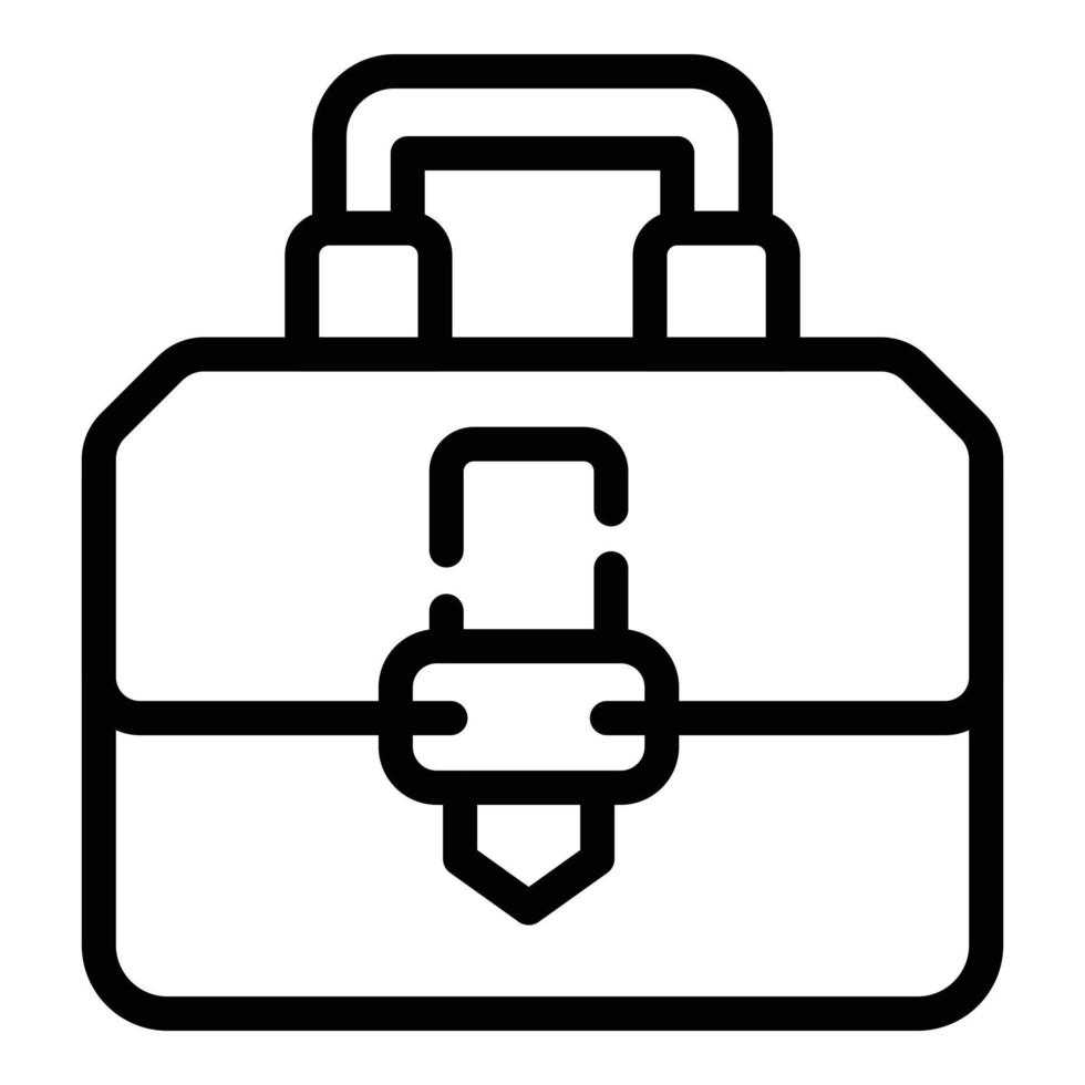Briefcase bag icon, outline style vector