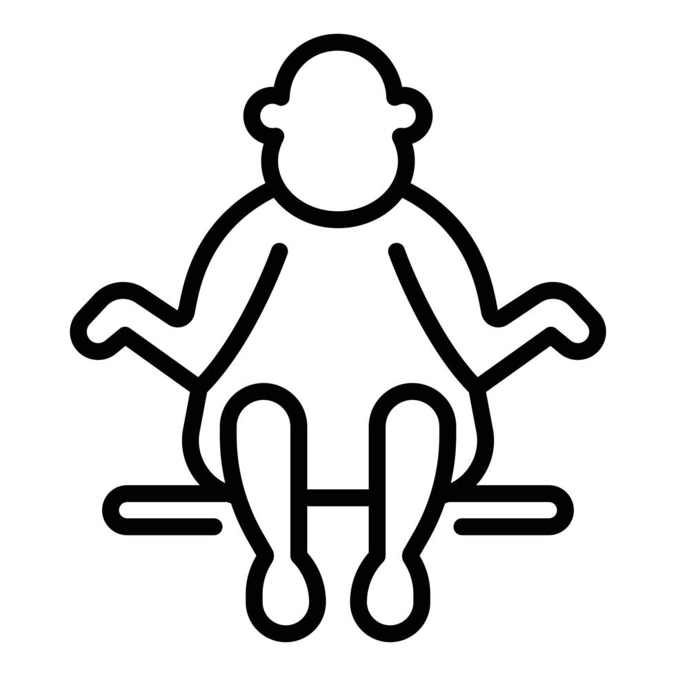 Ape gibbon icon, outline style vector
