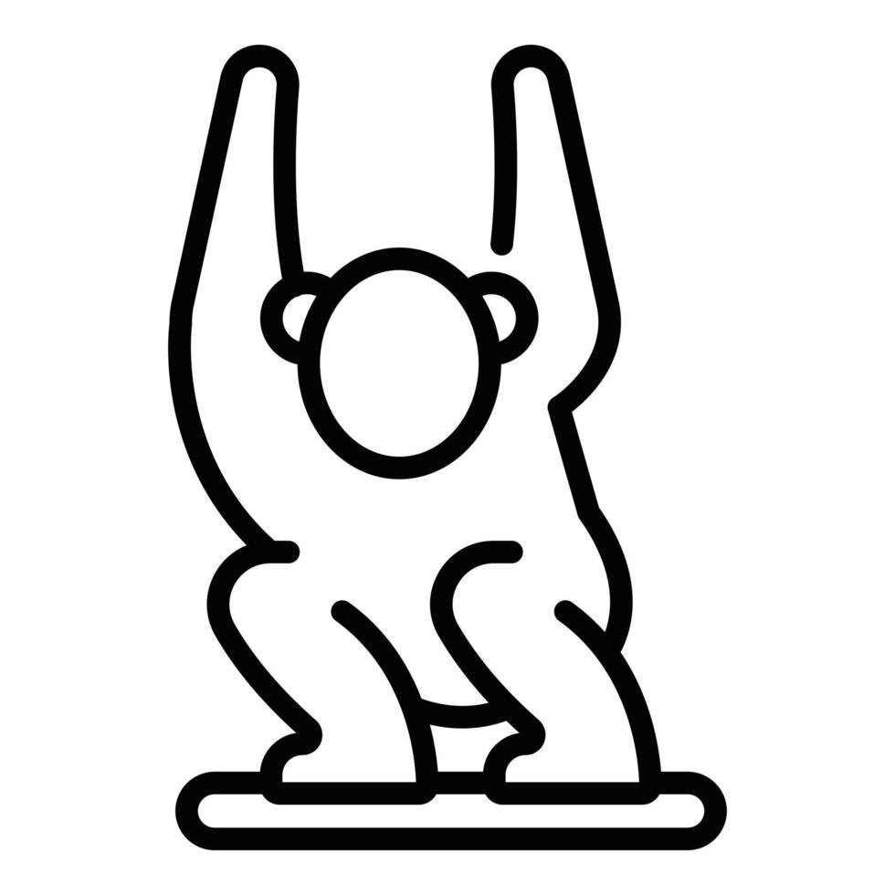 Zoo gibbon icon, outline style vector