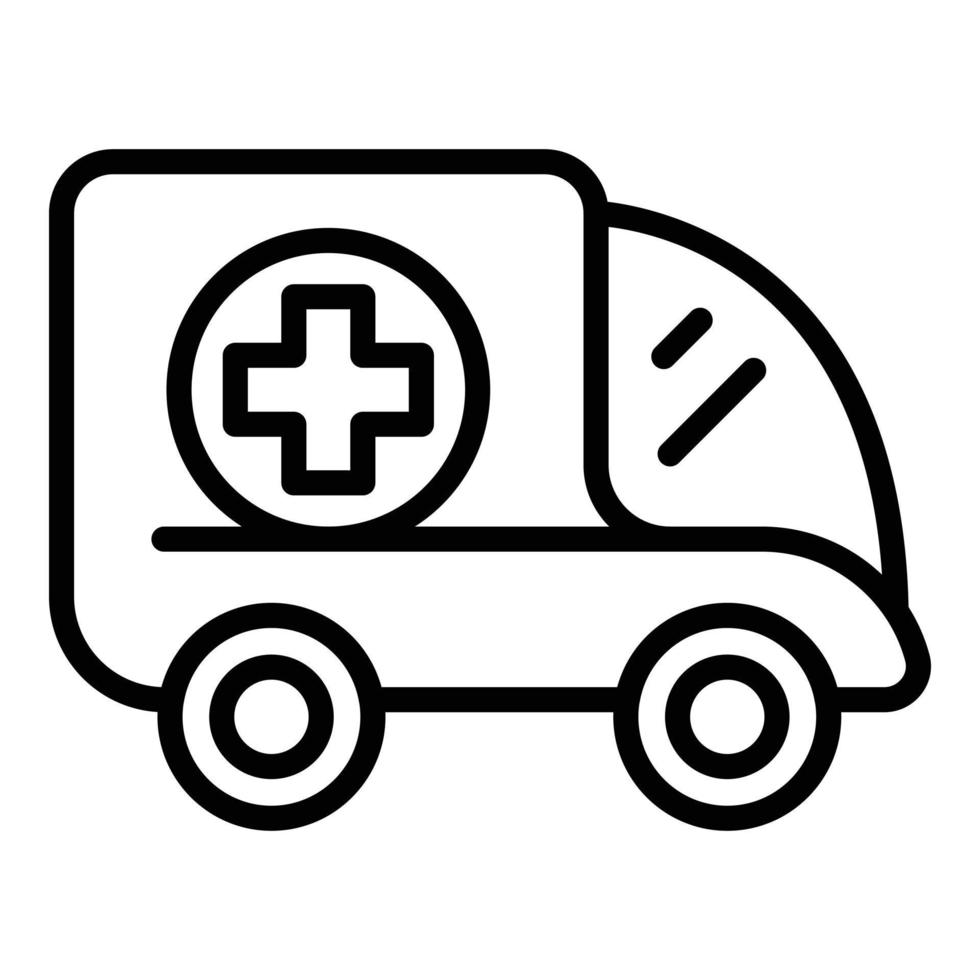 icono de medicina de la tienda de entrega, estilo de esquema vector
