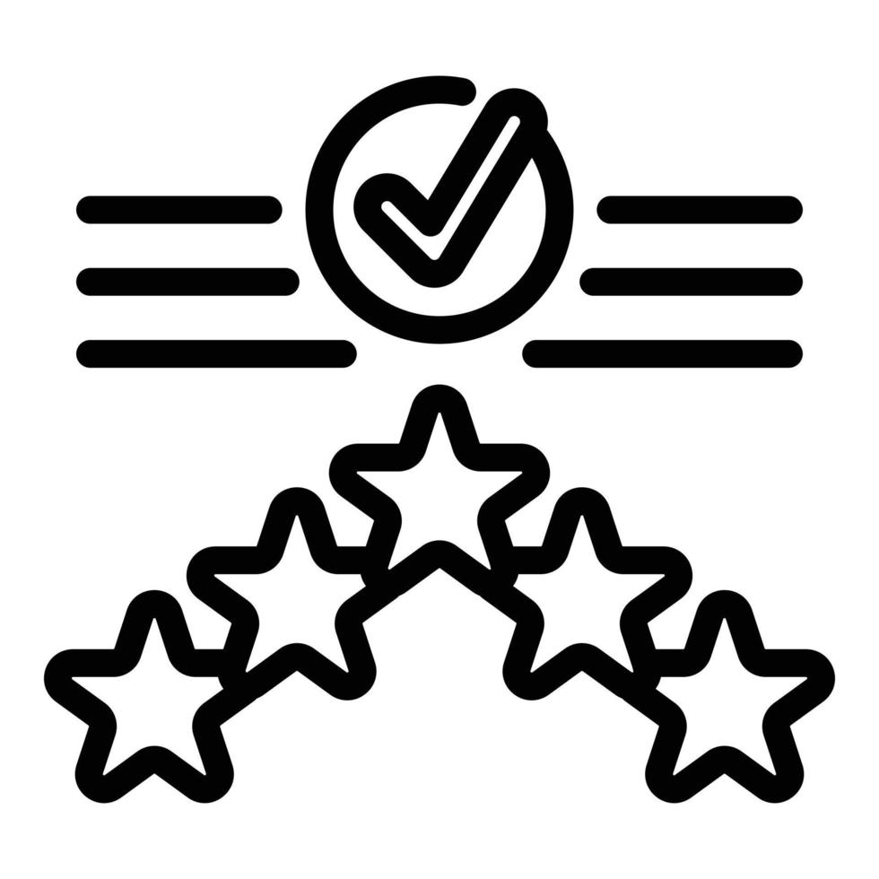 Rating credibility icon, outline style vector