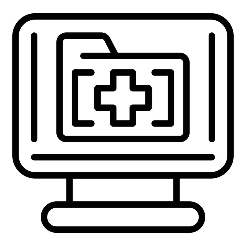 Online system drugs icon, outline style vector