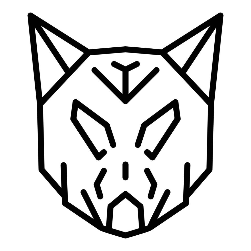 Nordic wolf icon, outline style vector