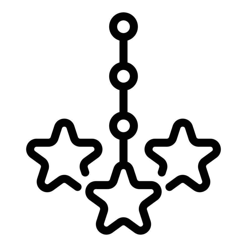 Star scheme icon, outline style vector