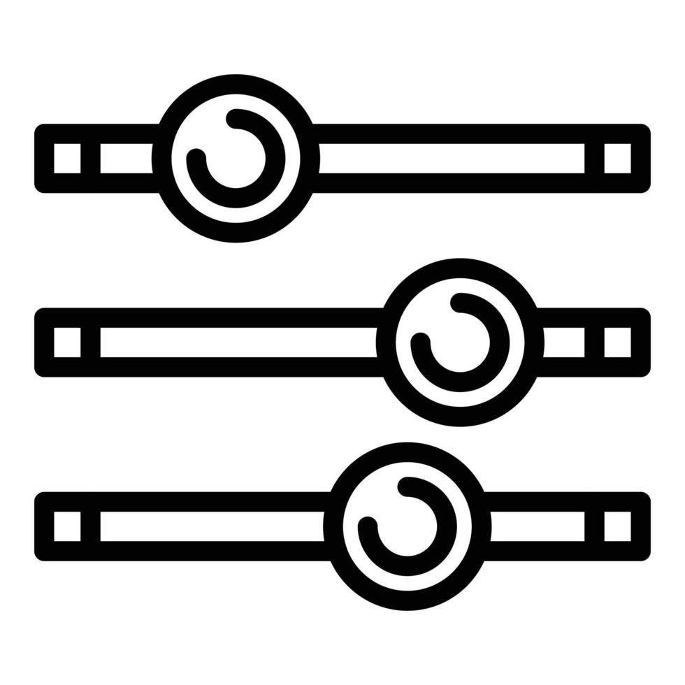 Secured control button icon, outline style vector