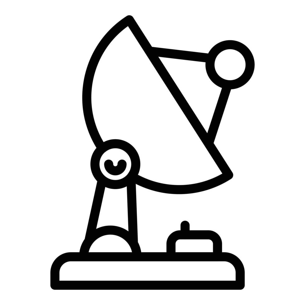 Satellite dish icon, outline style vector