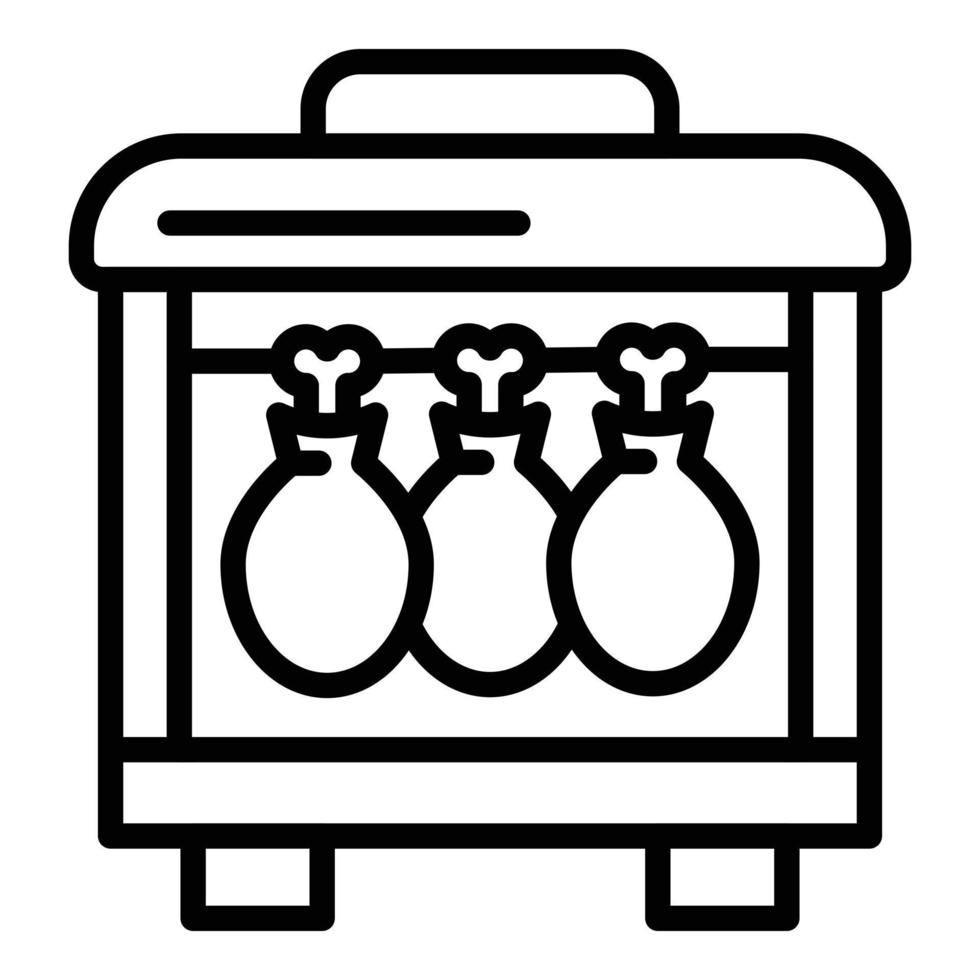 Smokehouse icon, outline style vector