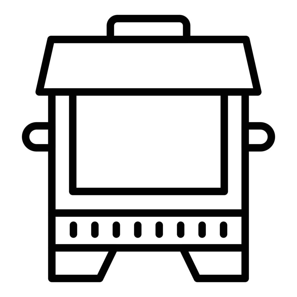 icono de equipo de humo de cocina, estilo de contorno vector