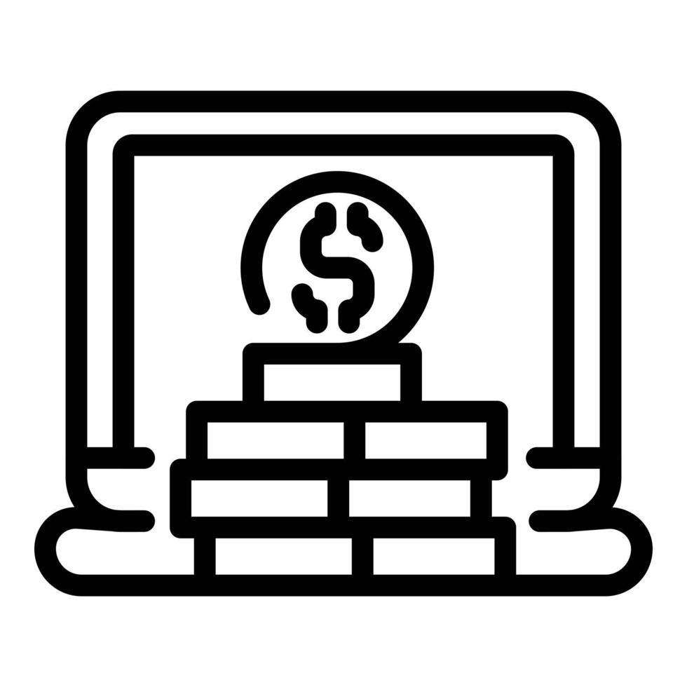 Business monetization icon, outline style vector